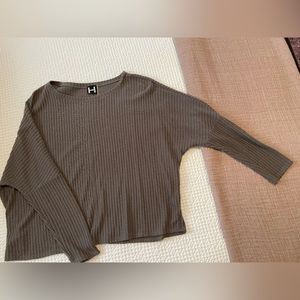 Waffle weave tunic, taupe